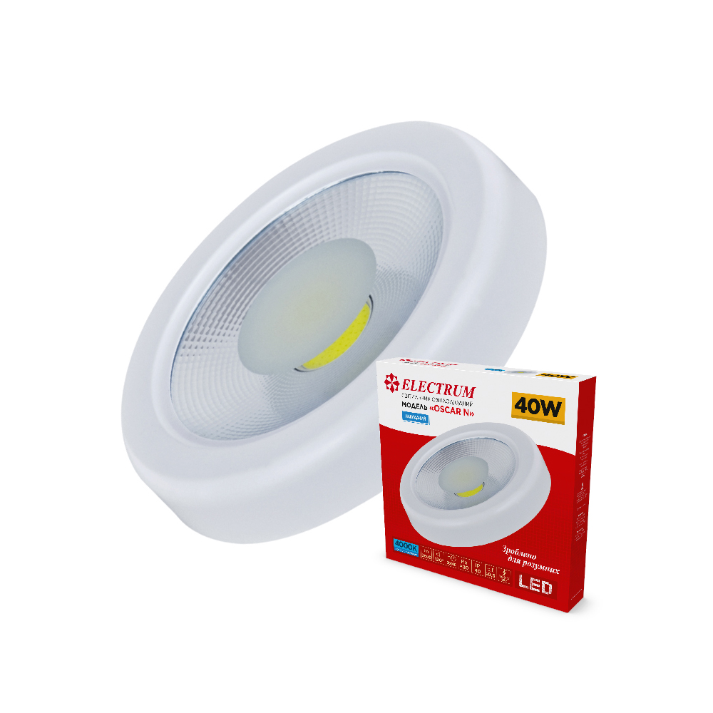 Світильник стельовий світлодіодний Electrum Oscar-N 40 Вт IP40 4000K